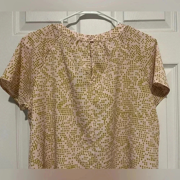 Collective Concepts Size Medium Polka Dot Pink/Gold Short Sleeve High Low - Picture 3 of 8